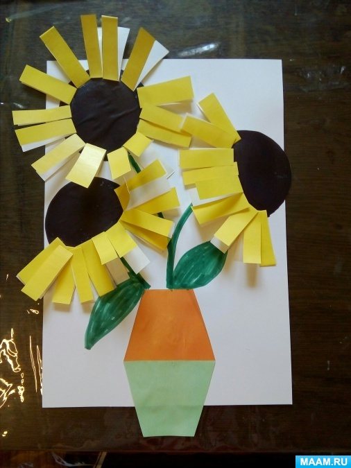 Application for children 6–7 years old “Van Gogh’s Sunflowers”