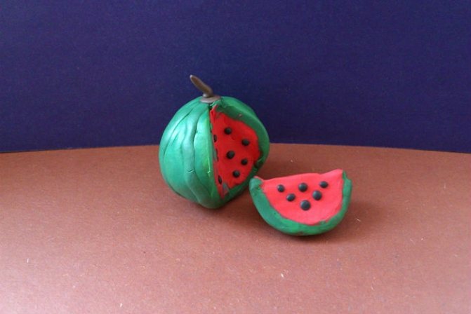 plasticine watermelon