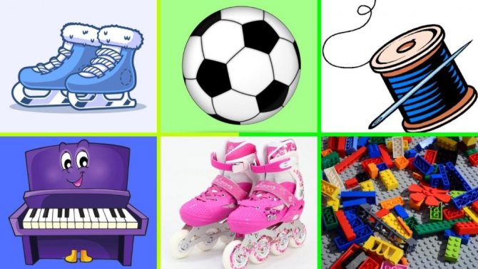 Attributes of different types of hobbies for children
