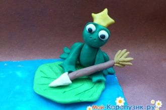 Frog princess made of plasticine