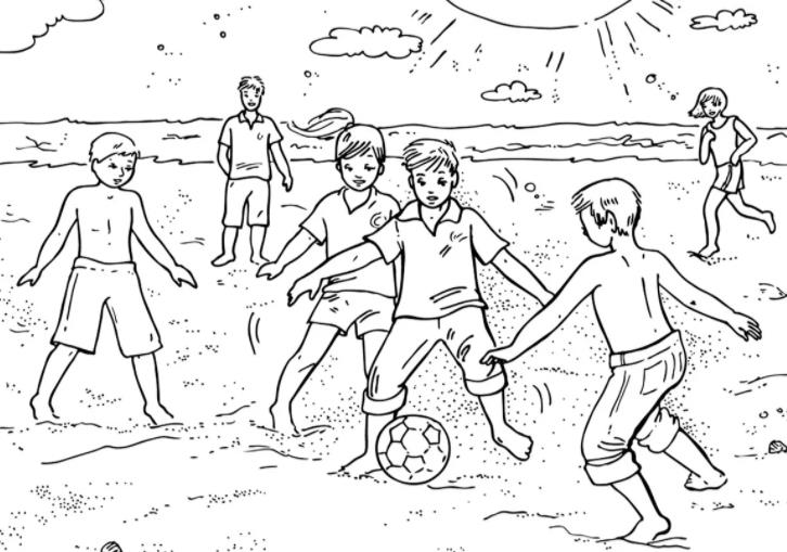 children are playing football