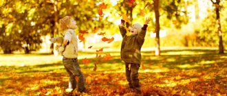 Children in autumn park