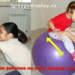 For children 2 years and older - exercises on a fitball - we develop the abs and back