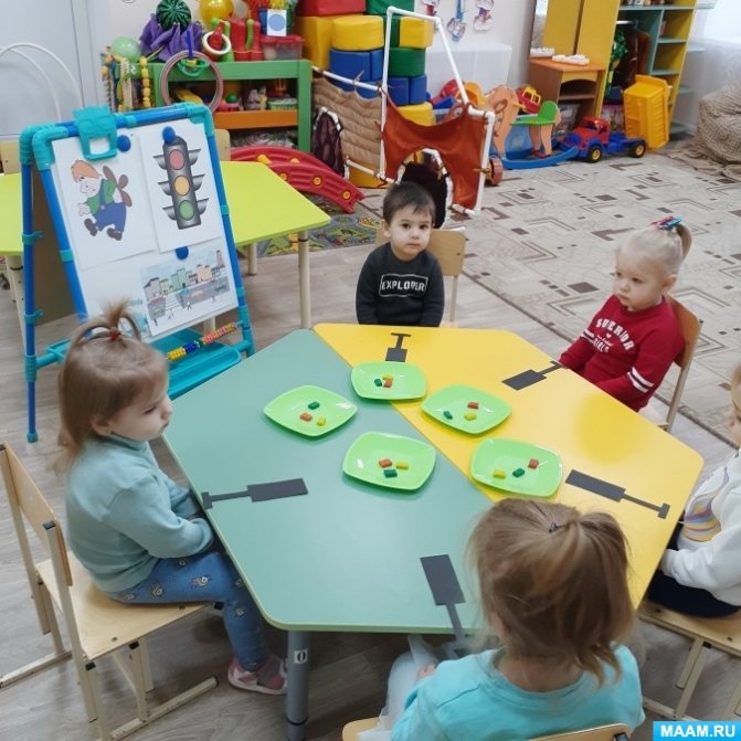 Photo report on the “Traffic Light” modeling lesson for young children