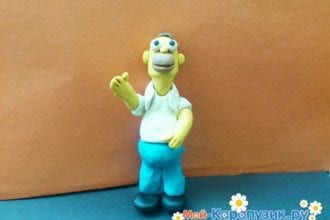 Homer Simpson made from plasticine