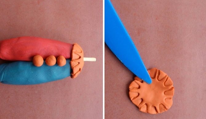 Making a clown from plasticine