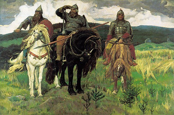 Painting by V. Vasnetsov “Bogatyrs”. 1881–1898 