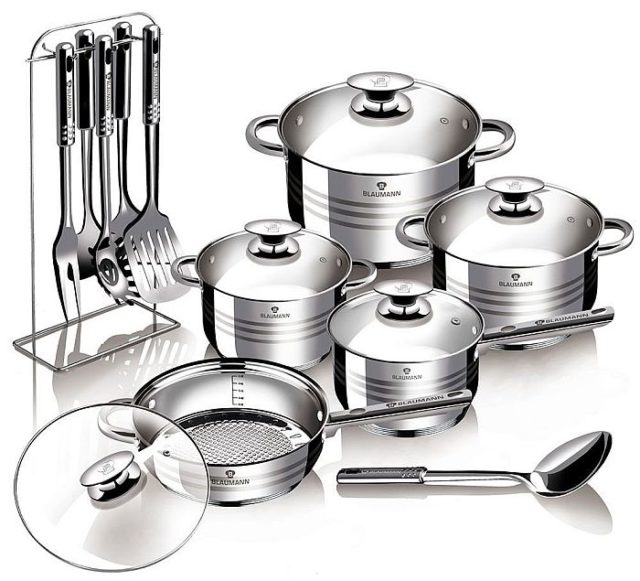 Set of kitchen utensils for home