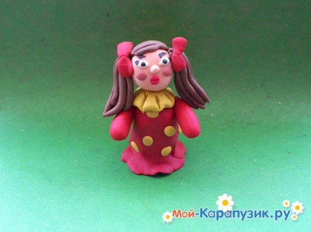 Modeling a girl from plasticine - photo 10