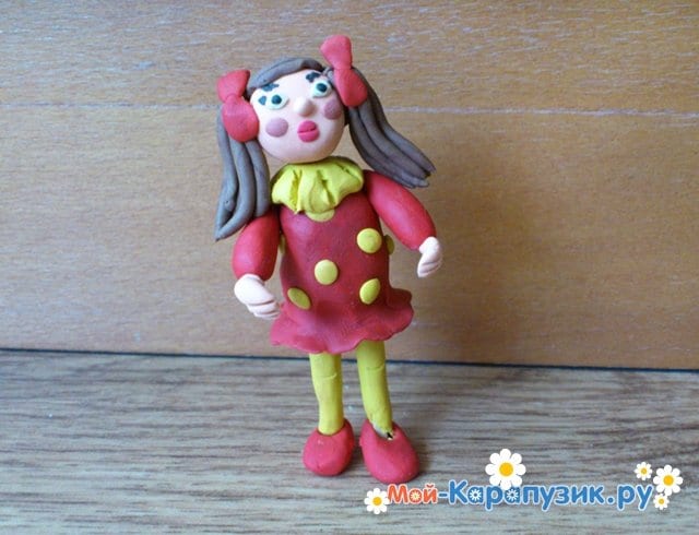 Modeling a girl from plasticine - photo 11
