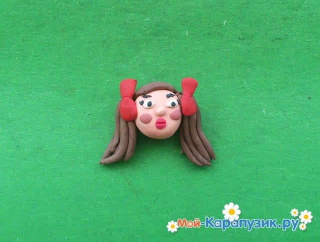 Modeling a girl from plasticine - photo 9