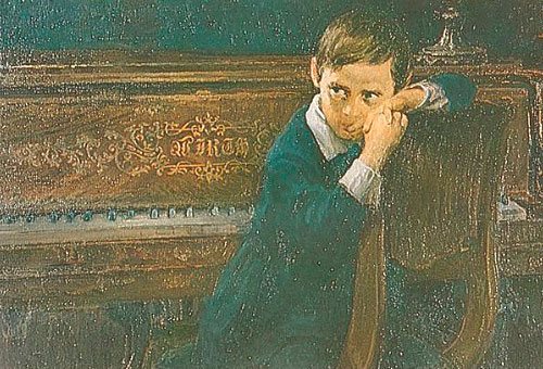 Boy at the piano.