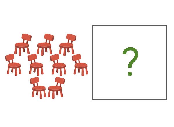 math puzzle in pictures 9 chairs