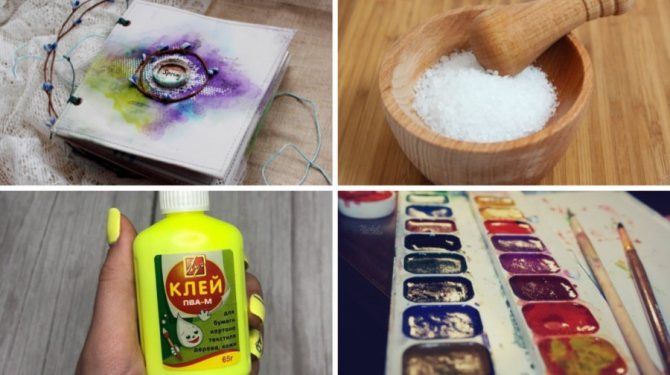 Materials for painting with salt