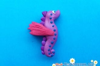 Plasticine seahorse