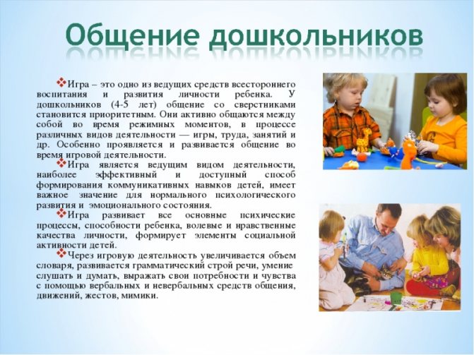 Communication of preschoolers. Author24 - online exchange of student work 