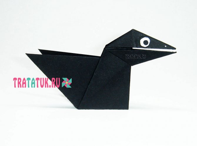 Origami crow