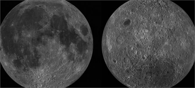 front-and-back-sides of the moon