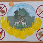 Poster &quot;Take care of nature.&quot; Collaborative activities between teachers and young children 