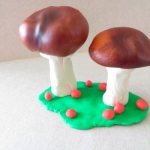 plasticine crafts mushrooms