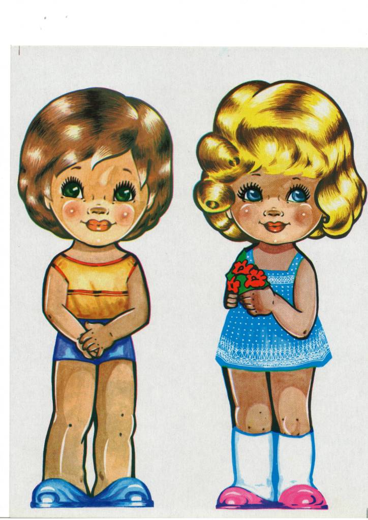 подборка бумажных кукол с национальной одеждой