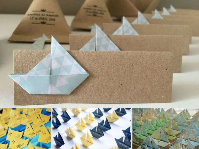 Поэтапная сборка оригами-кораблика