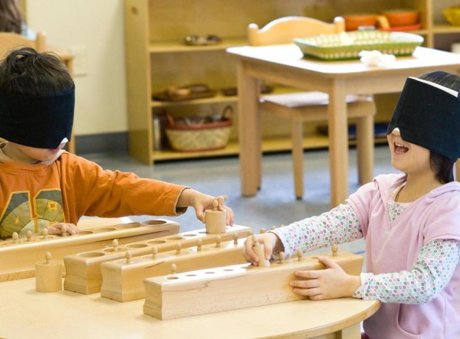 Rules for organizing sensory education according to Montessori