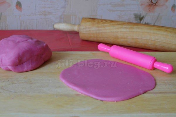 Roll out the dough with a rolling pin