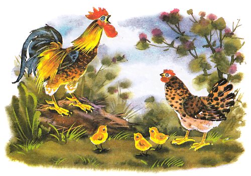 Russian folk tale “The Cockerel and the Bean Seed” read online in full