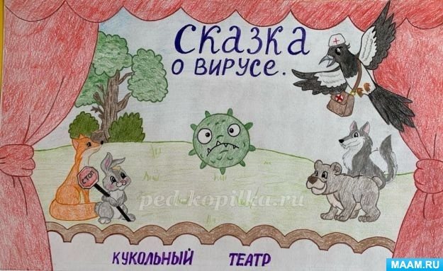 Сценарий кукольного спектакля для детей 5–7 лет «Сказка о вирусе»