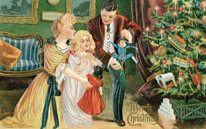 Старинная открытка С Рождеством.jpg