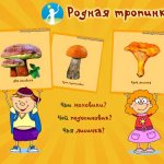 Mushrooms theme: speech games. Guess whose mushroom 