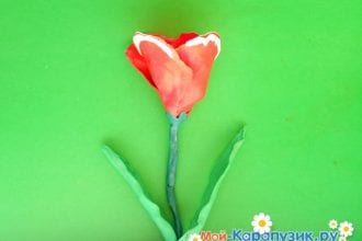 Plasticine tulip