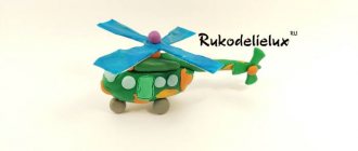 DIY plasticine helicopters for children