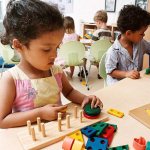 education of preschool children in kindergarten and family